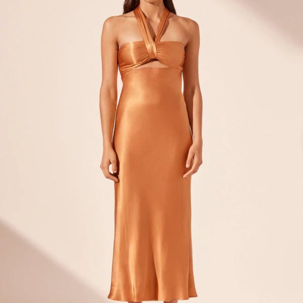 Shona Joy Halter Midi Dress Size 6 - Brand New